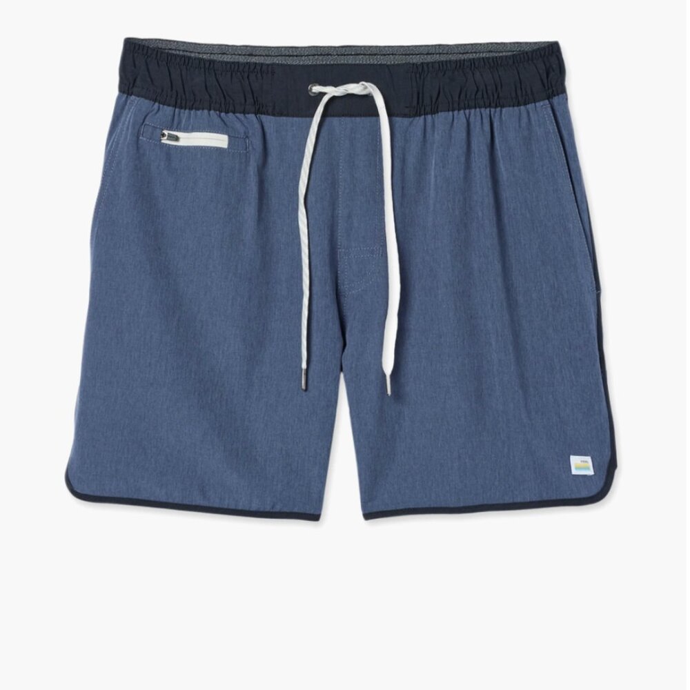 Banks Short 5" in Azure Linen Texture
